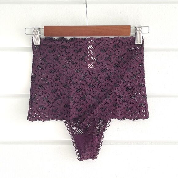VS Body By Victoria Lace High-rise Thong Panty XS - Picture 4 of 7